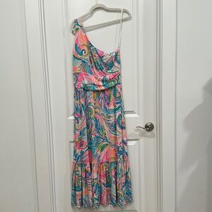 Lilly Pulitzer Mooney Midi Dress Carnivale Coral